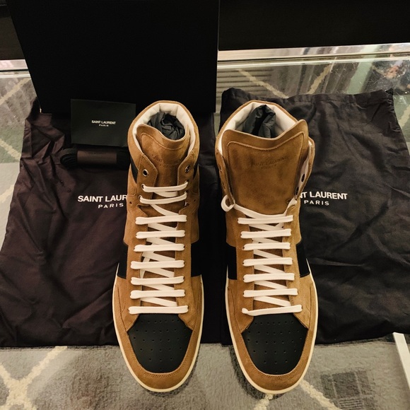 Saint Laurent Paris Suede High Tops - Picture 5 of 10